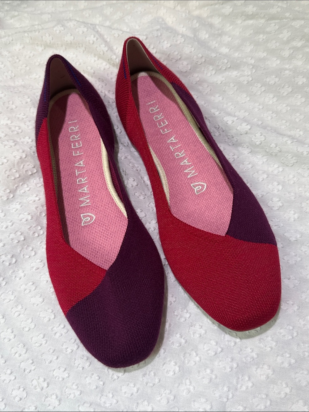 Rothy's x Marta Ferri Cherry Violet The Flat Shoes